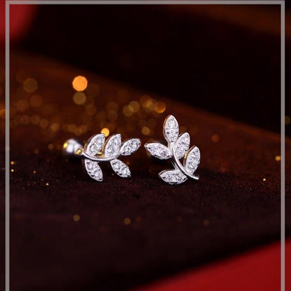 S925 Silver Elegant earrings with White Zirconia - Picture 2 of 2